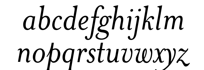 MrsEaves-Italic Font LOWERCASE