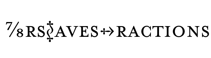 MrsEavesFractions  フリーフォントのダウンロード