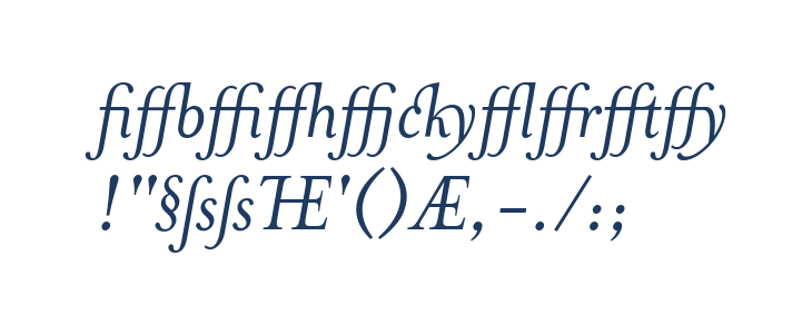 MrsEavesJustLig-Italic Other Characters