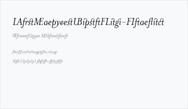 MrsEavesJustLig-Italic Business Card