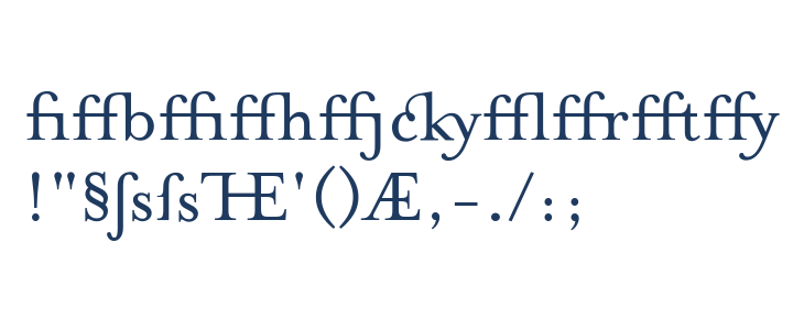 MrsEavesJustLigRoman Other Characters