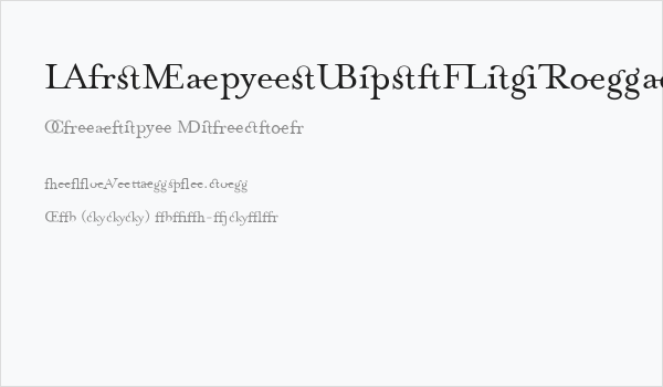 MrsEavesJustLigRoman Business Card