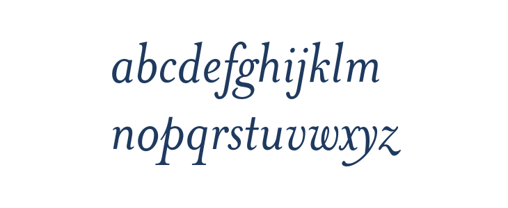 MrsEavesSmartLig-Italic Lowercase
