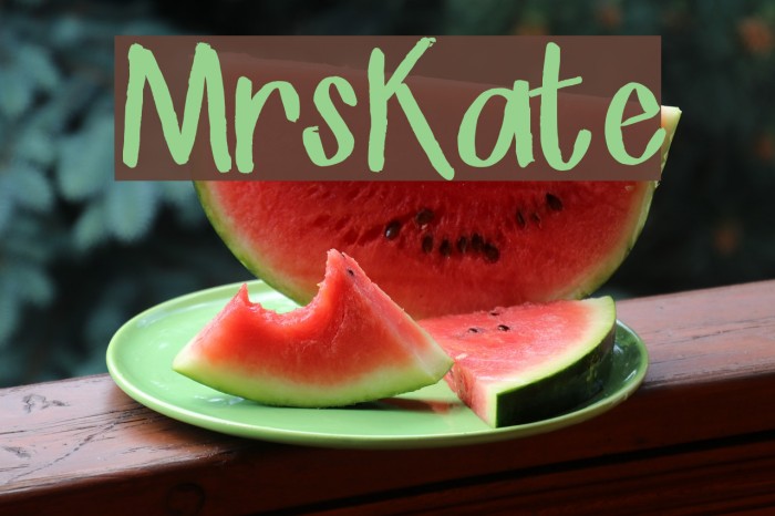 MrsKate Font examples