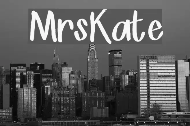 MrsKate Font examples