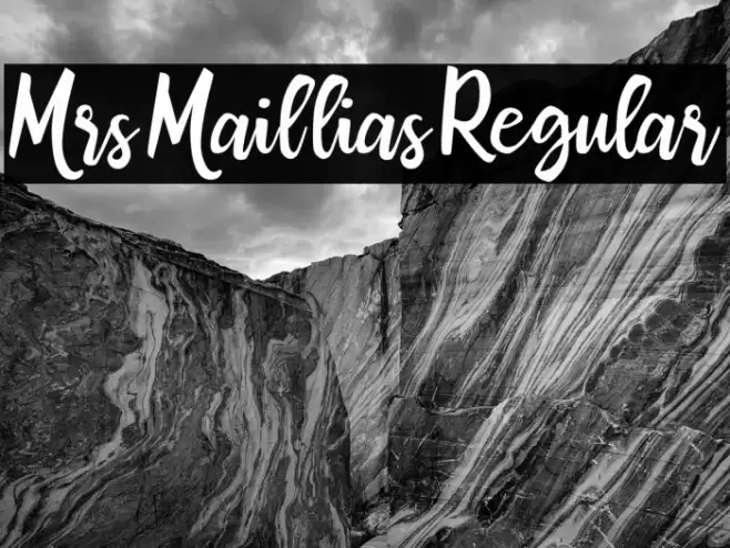 MrsMailliasRegular Font examples