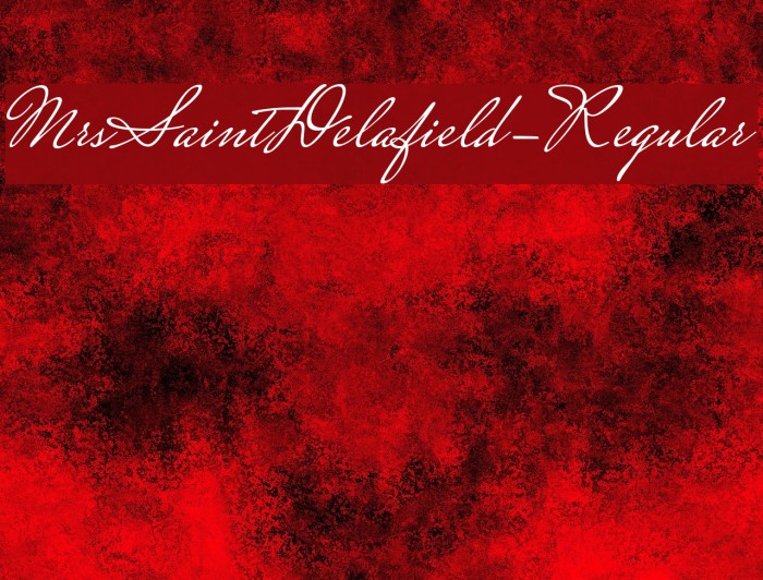 MrsSaintDelafield-Regular Font examples