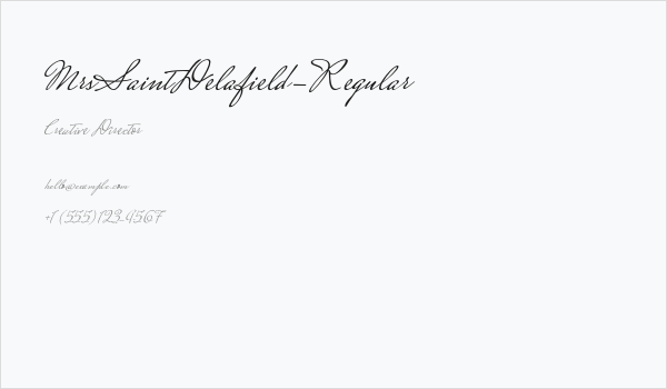 MrsSaintDelafield-Regular Business Card