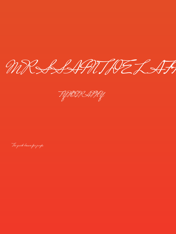 MrsSaintDelafield-Regular Poster