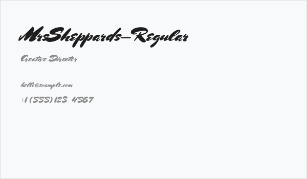 MrsSheppards-Regular Business Card