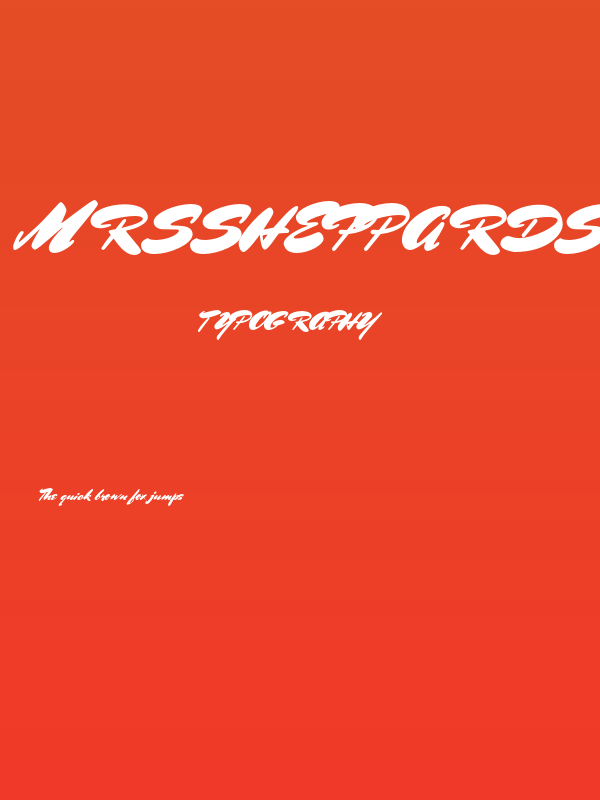 MrsSheppards-Regular Poster