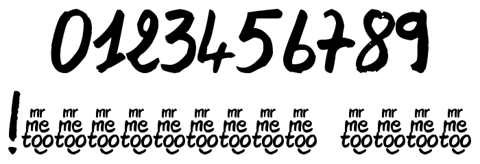 mr me too Font OTHER CHARS