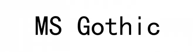 MS Gothic  font caratteri gratis