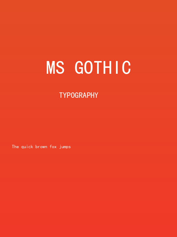 MS Gothic Poster