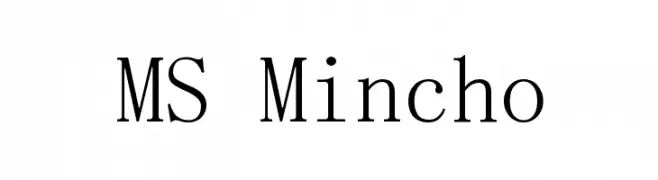 MS Mincho  font caratteri gratis