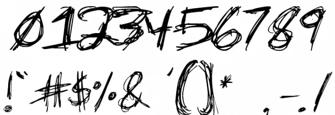 MS-Scratch Font OTHER CHARS