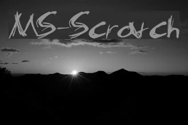 MS-Scratch Font examples