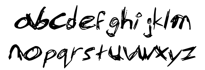 MS-Scratch Font LOWERCASE