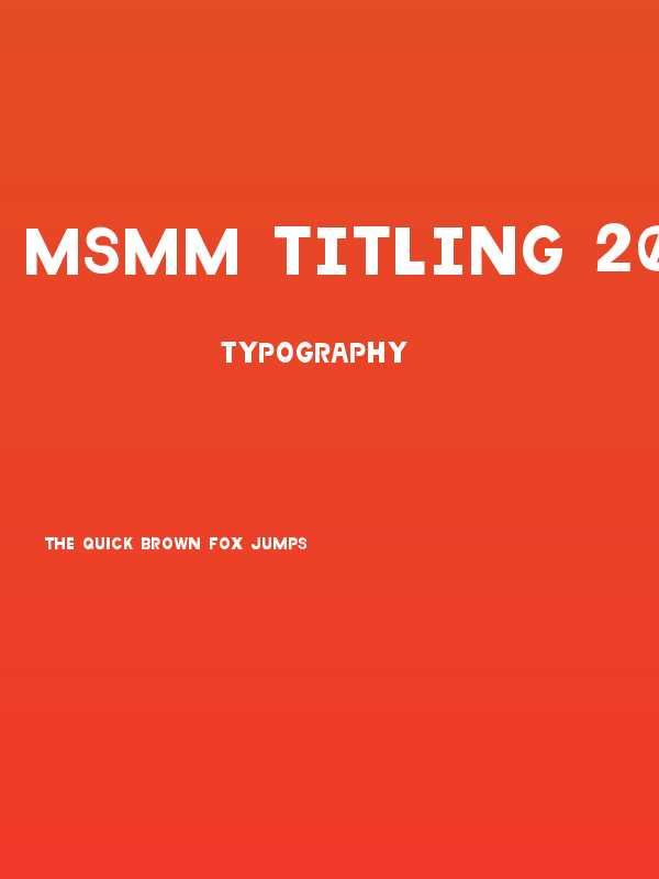 MSMM Titling 2018 Poster