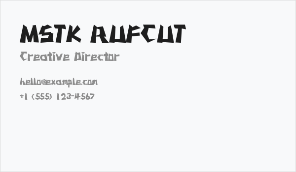 MSTK RUFCUT Business Card