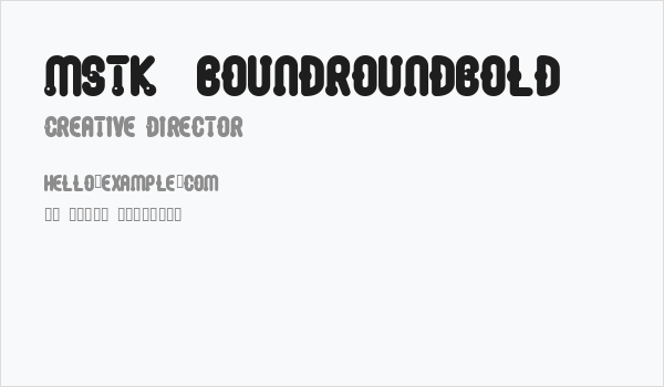 MSTK  boundroundBold Business Card