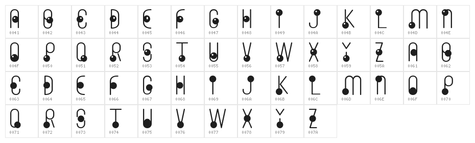 MSTK  boundroundlight Character Map