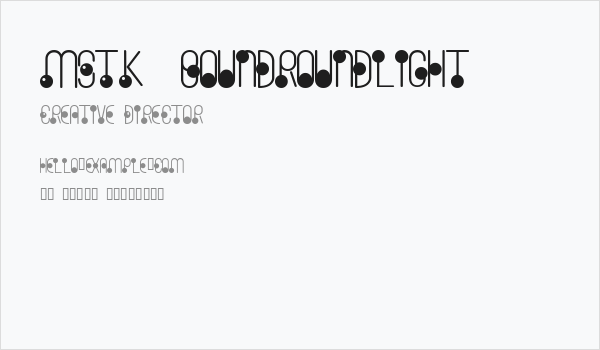 MSTK  boundroundlight Business Card