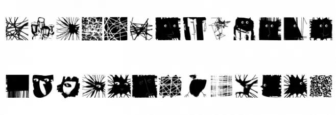 MSketchesTwo Medium Schriftart Kleinbuchstaben