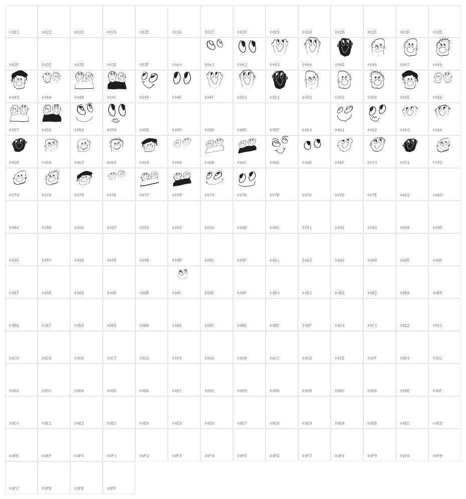 MSkizzen Character Map