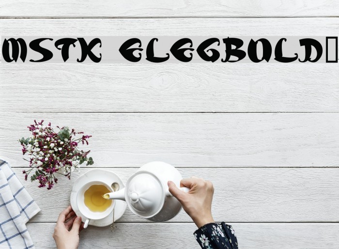 MStK ELEGBold1 Font examples