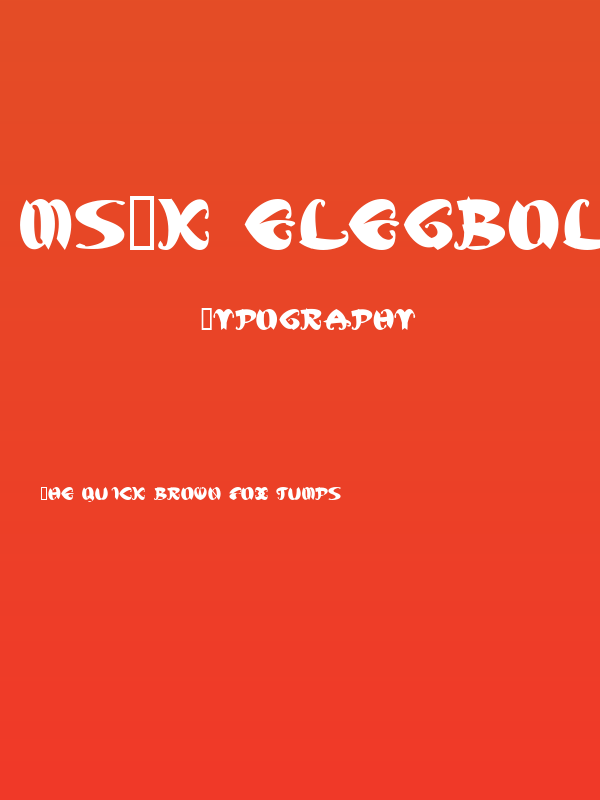 MStK ELEGBold1 Poster