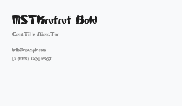 MStKrufruf Bold Business Card