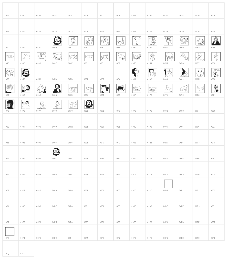 MsKetches Character Map