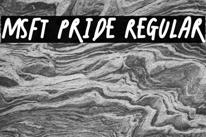Msft Pride Regular خط examples