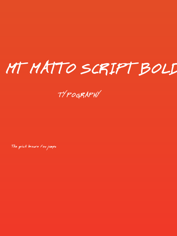 MT Matto Script Bold Poster