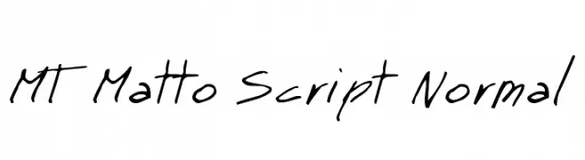 MT Matto Script Normal  les polices de caractères gratuit tlcharger