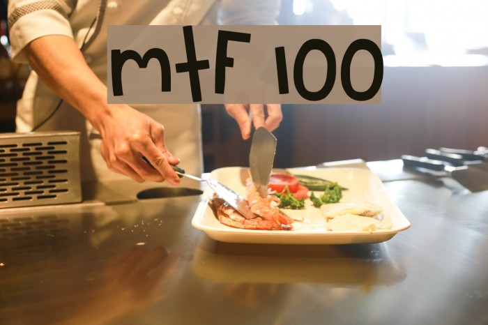 MTF 100 Font examples