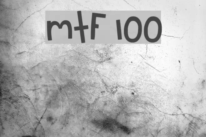 MTF 100 字体 examples