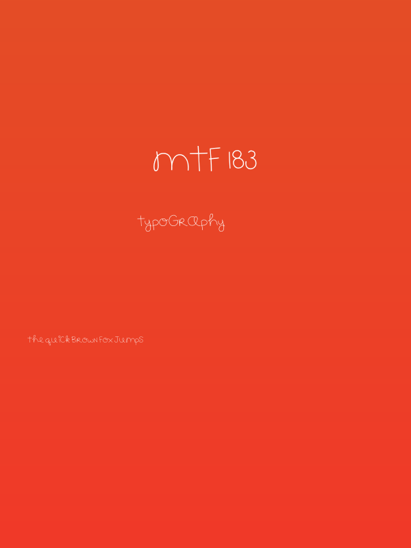 MTF 183 Poster