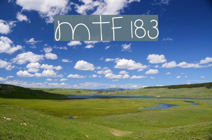 MTF 183 Font examples