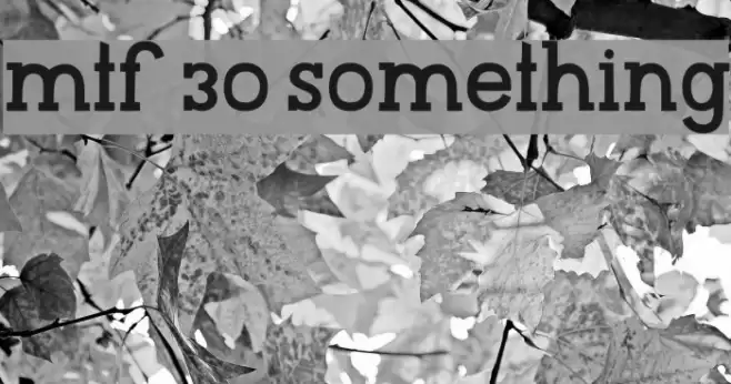 MTF 30 Something Font examples