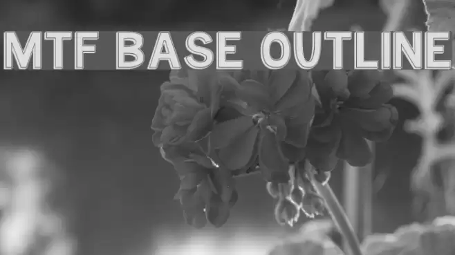 MTF Base Outline Шрифта examples