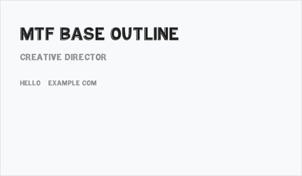 MTF Base Outline Business Card