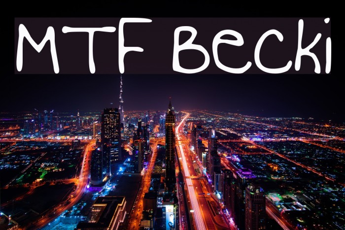 MTF Becki Font examples