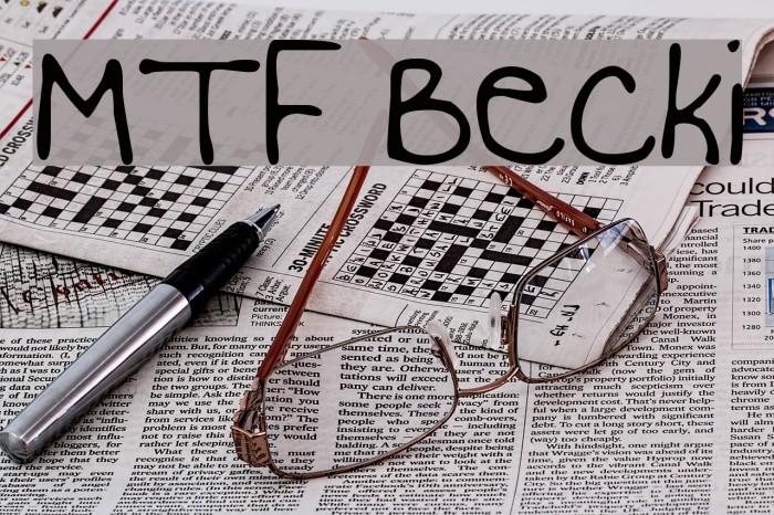 MTF Becki Font examples