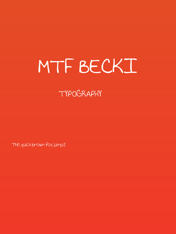 MTF Becki Poster