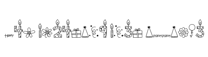 MTF Birthday Bash Doodles  les polices de caractères gratuit tlcharger