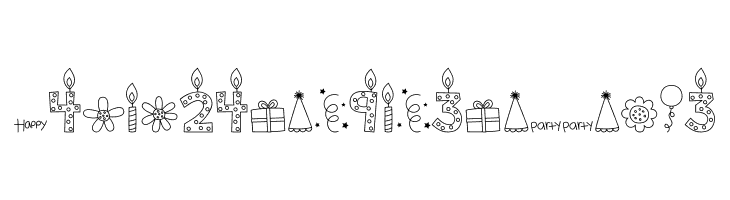 MTF Birthday Bash Doodles  免费字体下载