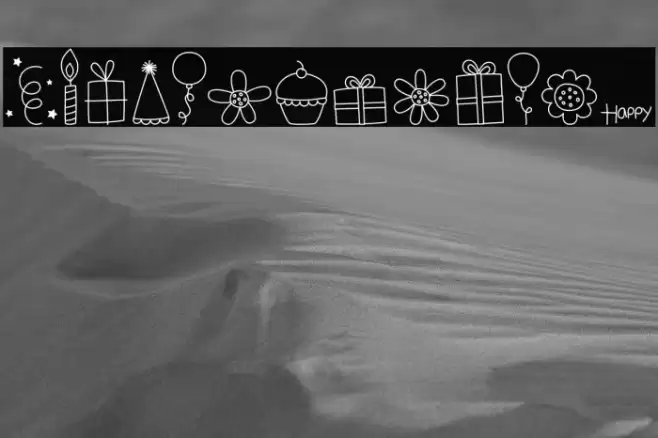 MTF Birthday Bash Doodles Font examples