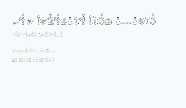 MTF Birthday Bash Doodles Business Card